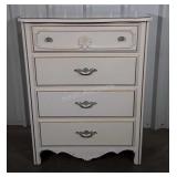 French Prov. 4 drawer chest of drawers. Seller