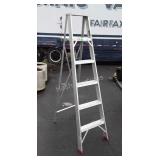 Five foot aluminum step ladder