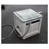 Suncast hose reel box with hose