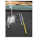 Group of garage items, includes long handled
