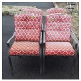 Patio Chairs, set of 4 aluminum framed with