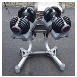 Bowflex Weight Stand with pair of Dumbbell dial up