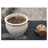 Garden Decor, 12" pottery planter, plus small