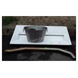 Misc Lot, light shield, metal cooler bucket,