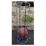 Sports Ball Rack by Rubbermaid, with basketball,