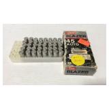 Ammo, blazer 45 auto 230gr not full