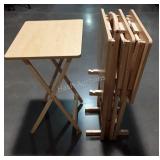 Set of Maple TV Trays with Stand. Clean set here