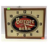 Burger beer advertisement clock does work
