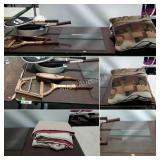 Home Goods group lot, includes glass, pillows,