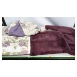 Bathroom set. Shower curtain and rugs.