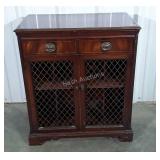 Mahogany Sheet Music Cabinet with wire grid