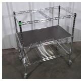 Portable Wire Hanging File Cart with 2 lower