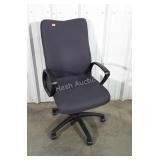 Executive style office desk chair blue/gray