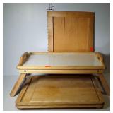Cutting board, serving tray and lap tray, all