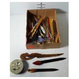 Trinkets- letter openers, button hooks, and inlaid