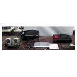 Group lot of electronics, includes small tackle