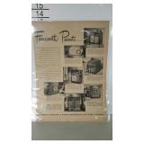 Life Magazine advertising page in plastic