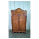 Walnut Wardrobe, exterior with decor carvings
