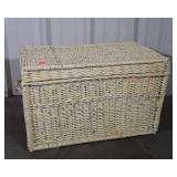 Wicker Hope Chest, painted on this old heavy duty