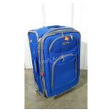 Carry-on size suitcase by Delsey. 2 wheeled,