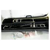 Jupiter trombone in case. Includes two