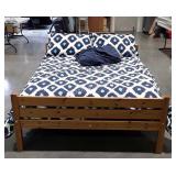 Pine Full Size Bed complete with mattress and the
