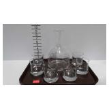 Krosno Decanter with set of 6 old fashion glasses