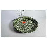 Workshops of Gerald E. Henn green spongeware 9"
