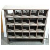Rustic small cubby cabinet. 20 small cubbies.