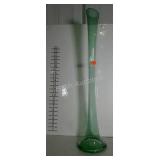 Green glass vase. Made in Poland. 30" high.