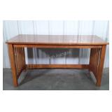 Modern Mission style Writing Table, shows use