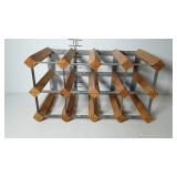Modern style wine bottle holder, holds 10-12