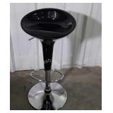 Counter Stool Seat, chrome adjustable height base