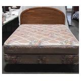 Oak Bed, queen size oak arched Headboard with