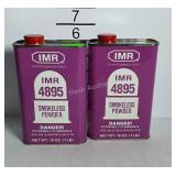 IMR 4895 Smokeless Powder, 2 cans total