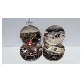 12 Franklin Mint collector plates with cow scenes,