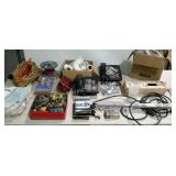 Hardware lot. Phones, plumbing parts, door