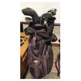 Affinity golf club bag with clubs, shoes, gloves,&