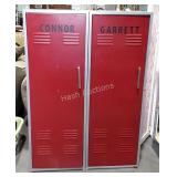 Locker unit, two lockers with one shelf each, 36"