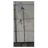 Floor lamp, stainless finish with two directional