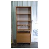 Wall Unit Cabinet, 2pc with open shelving hutch