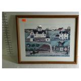 Amish farm print, framed 21 x 17