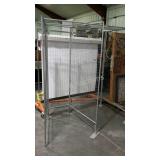 Wire display rack. Can be changed around to fit