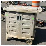 Plastic suncast storage cart slight damage on