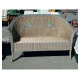 Wicker settee