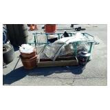 Greenhouse lot with greenhouse, planters, etc