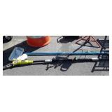 Ryobi electric limb trimmer and pool net