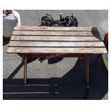 Wooden patio table