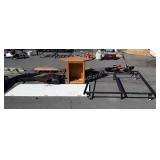 Home Goods group lot includes metal bed frame,