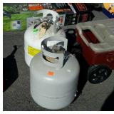 Two propane tanks empty